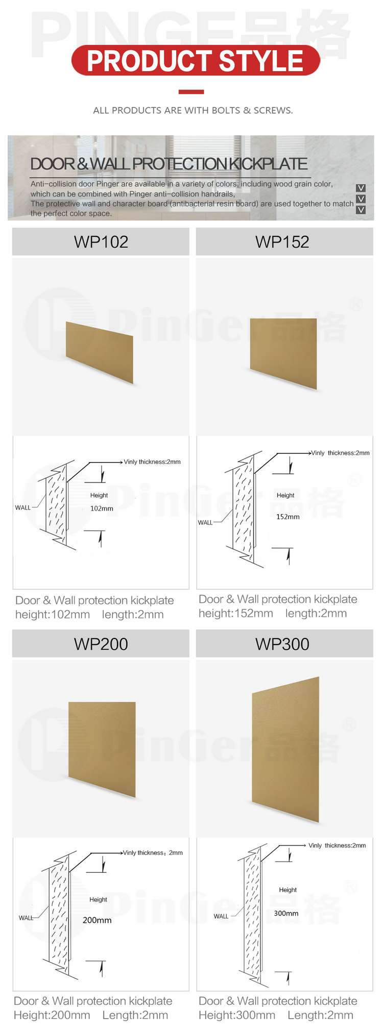 Door And Wall Kickplates Systems
