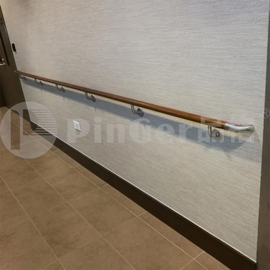 Porta Stainless Steel Elbow Solid Wood Handrail